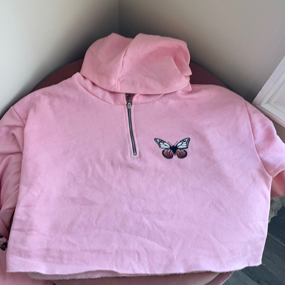 Pink Crop hoodie - Picture 8 of 14